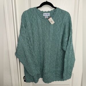 Women's Vintage 90s Green Sweater NWT Size L